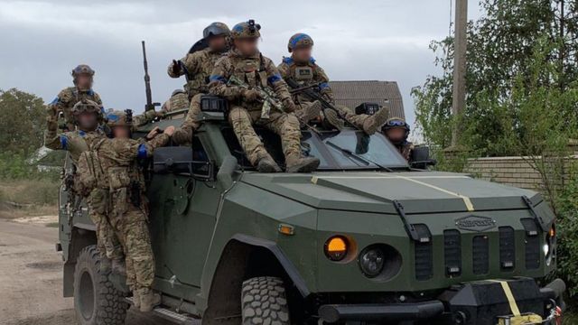 Militaire ukrainien à Izyum