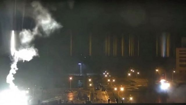 Imagem do ataque a usina nuclear