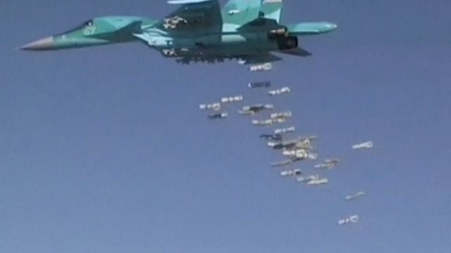 Bombardeio russo na Síria