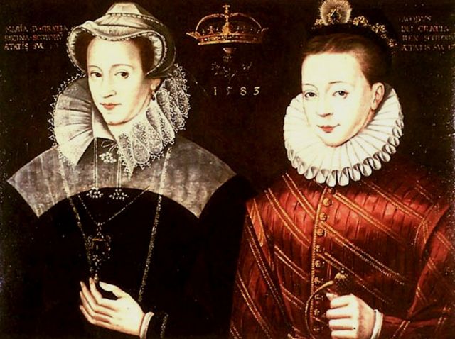 María I de Escocia con su hijo Jacobo VI. Autor desconocido.