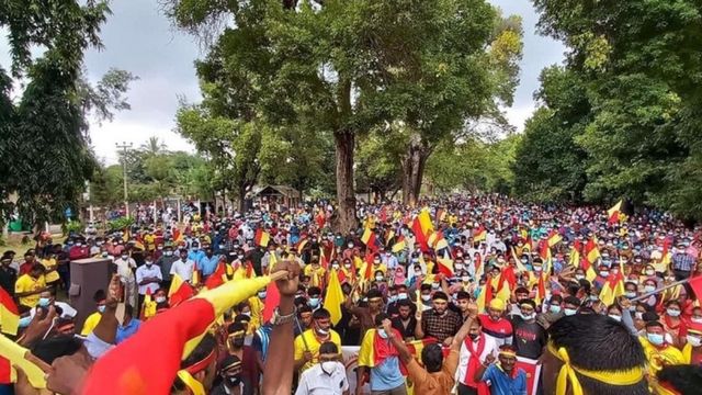 யாழ்ப்பாணத்தில் நடைபெற்ற போராட்டம்