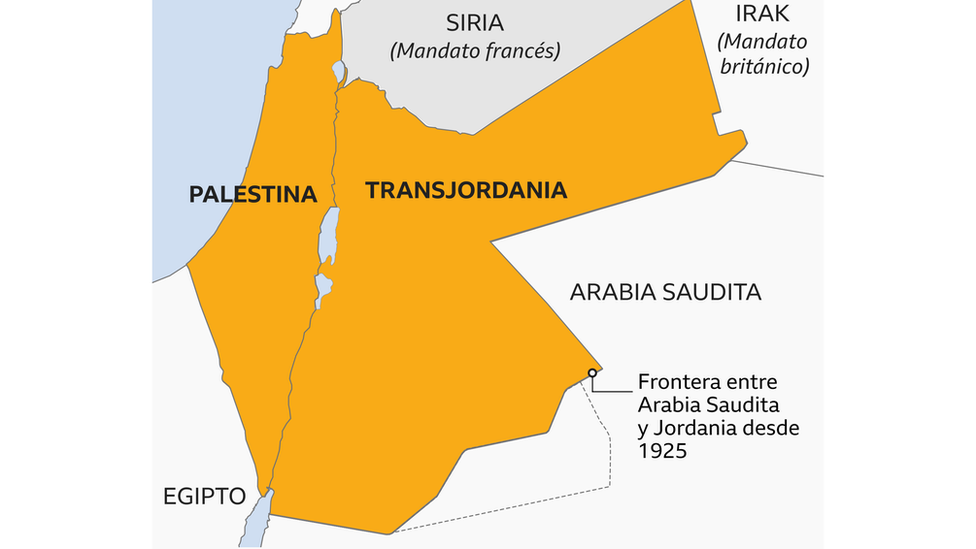 Mapa 1: Palestina iliokuwa chini ya ukoloni wa UIngereza