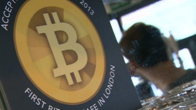 Cafe Bitcoin sign