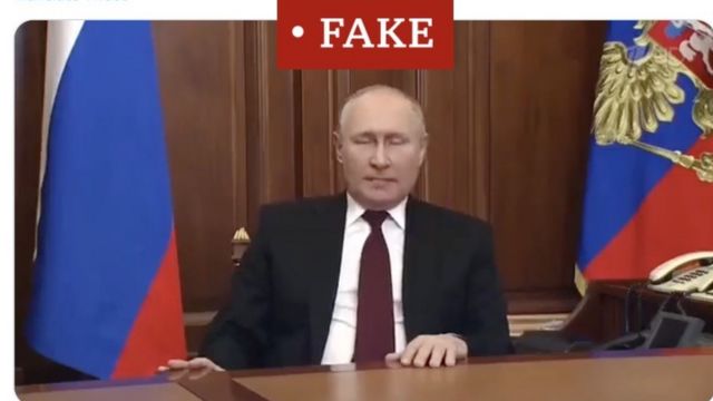Vídeo fake de Putin