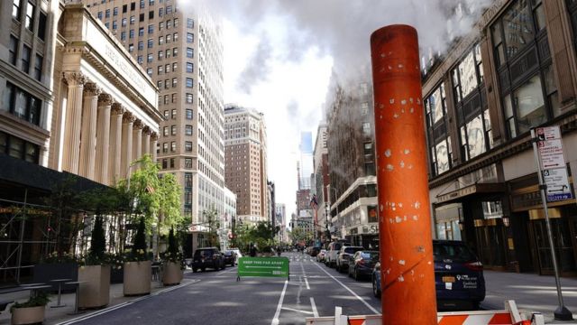 Открытые улицы в районы Таймс-сквер в Нью-Йорке
