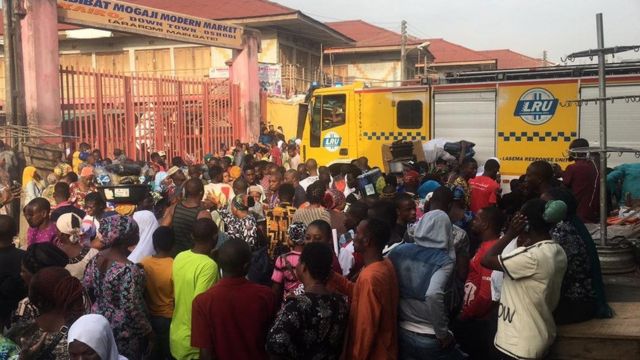 Oshodi Market Fire Fire Fighters Battle For Kairo To Quench Fire For