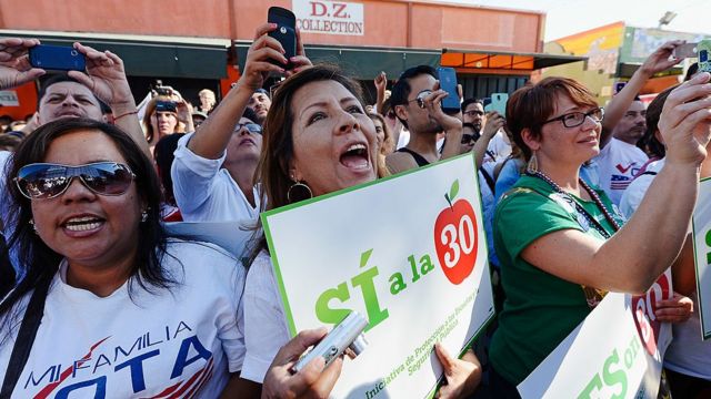 Manifestación en California