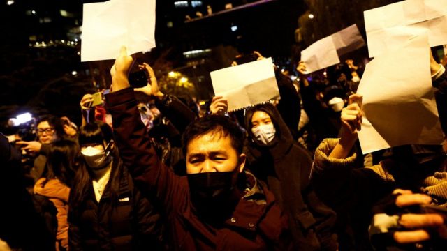 Protest in Beijing on November 27, 2022