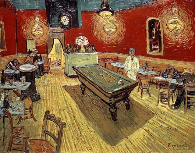 "El café nocturno en la Plaza Lamartine en Arles" de Vincent Van Gogh