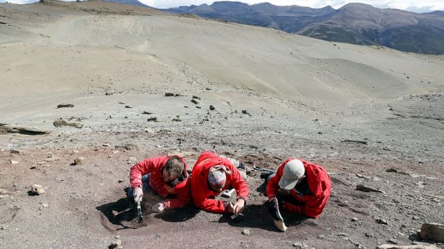 Paleontólogos en el Valle del Río de las Chinas