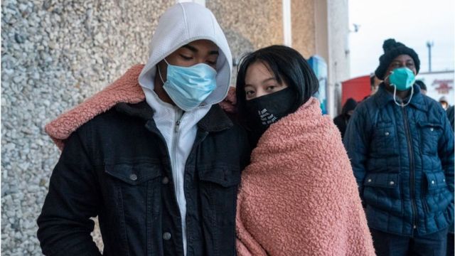 Lines have formed at stores in Texas, where many are not used to freezing temperatures.