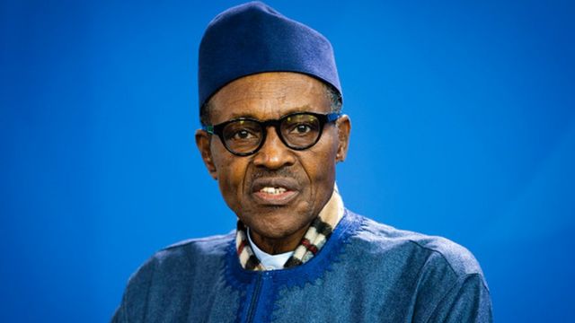 Le président Buhari lors d'une visite en Allemagne en octobre 2016 (image d'archives)