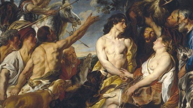 The piece is a rare oil study for one of Jordaens' best known works, Atalanta & Meleager