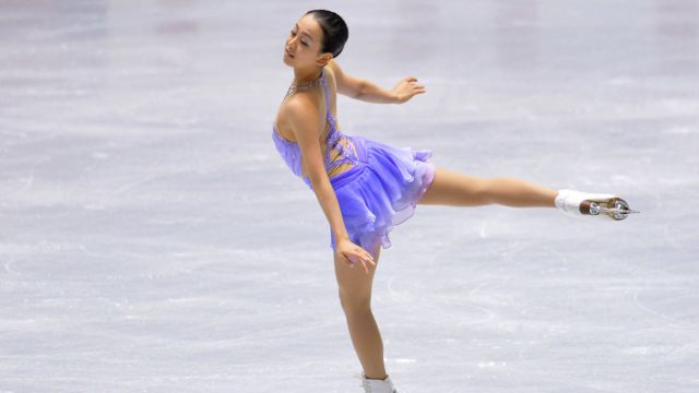 Mao Asada of Japan competes in the women's short program