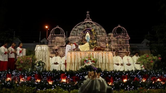 متحدہ عرب امارات کے شہر دبئی میں بھی مسیحی برادری کرسمس کا تہوار منا رہی ہے، اس سلسلے میں سانتا ماریہ چرچ میں تقریب منعقد ہوئی