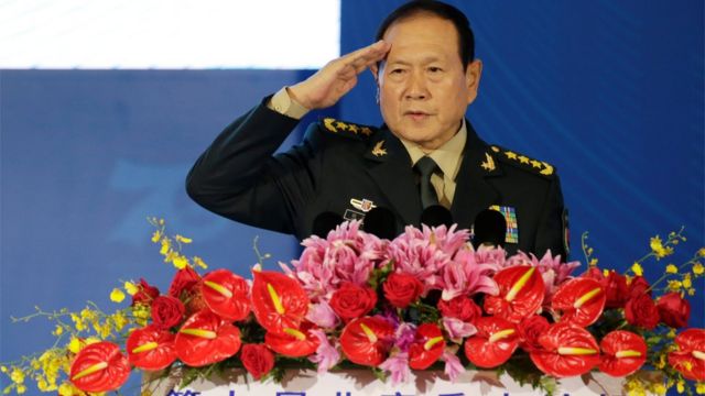 Bộ trưởng Quốc Phòng Trung Quốc Ngụy Phượng Hòa tại lễ khai mạc Diễn đàn Hương Sơn thứ 9 tại Bắc Kinh hôm 21/10