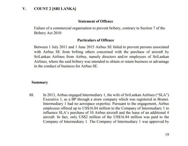 Airbus fraud Sri Lanka