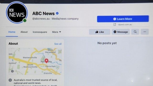 Página de ABC News de Australia en Facebook.