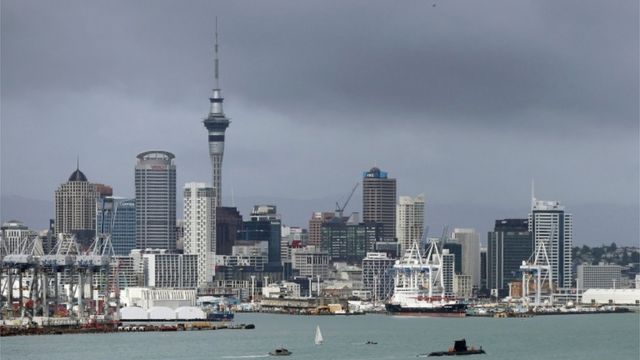 A general view of the Skyline of Auckland, New Zealand