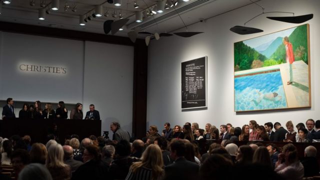 Hockney painting breaks auction record for living artist