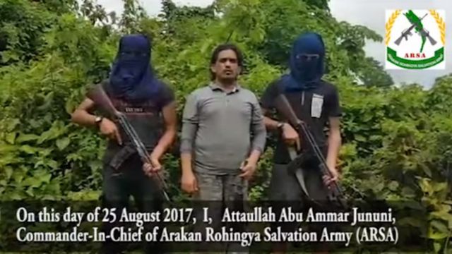 Screengrab of Arsa video on 25 August 2017