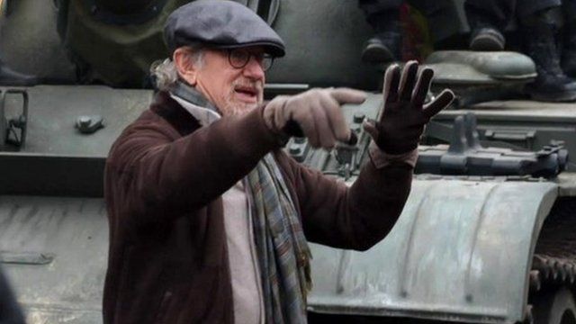 Steven Spielberg on the set of his new film