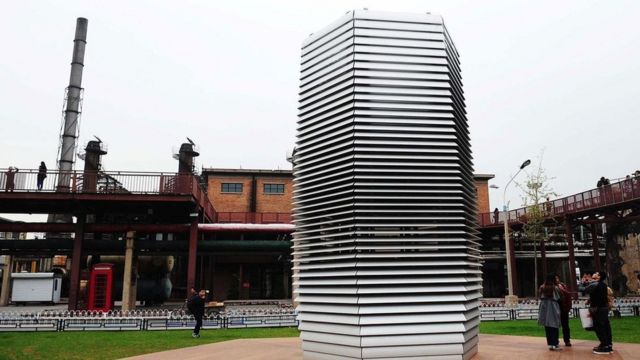 La "torre sin esmog" de Pekín