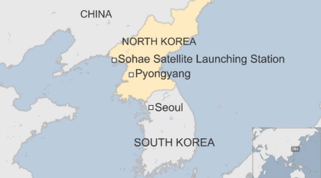 「西海衛星発射場（Sohae Satellite Launching Station）」の位置