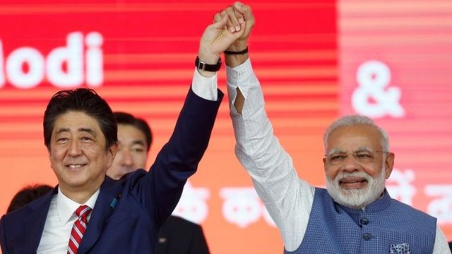 शिंज़ो अबे, मोदी