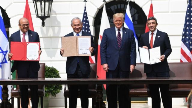 特朗普在白宫主持中东和平协议签署