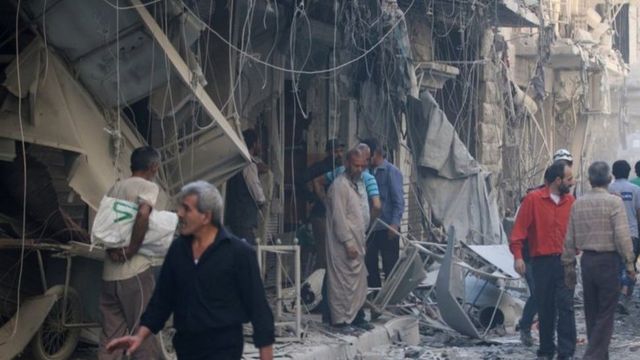 Hələb şəhərinin şərq hissəsinin növbəti aylarda tamamilə məhv olması təhlükəsi var