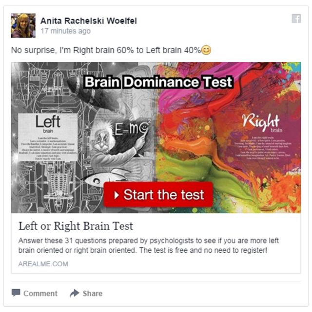 Left Brain Right Brain Test. 100% Reliable Psychology-Based