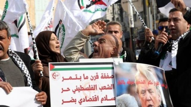 مظاهرات فلسطينية ضد صفقة القرن