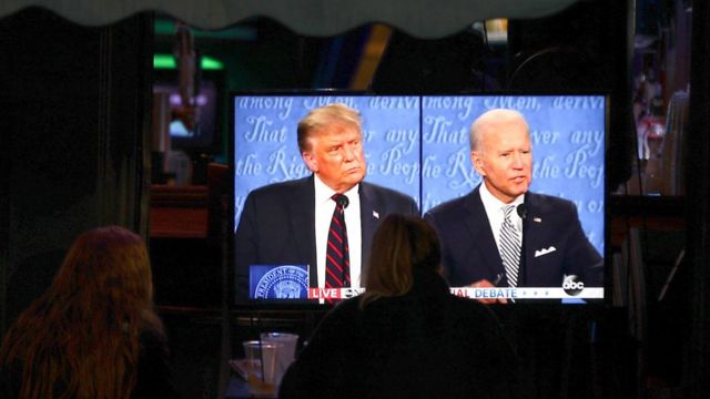 Wrote the BBC's North American correspondent, Anthony Zurcher, who stood out in the debate between the US presidential candidates, Donald Trump and Joe Biden.