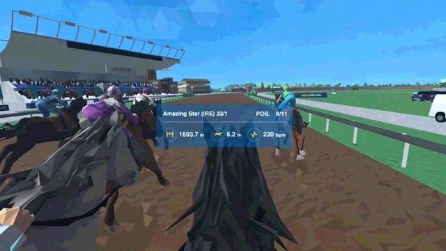 A race via virtual reality