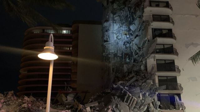 Edificio caído en Miami.
