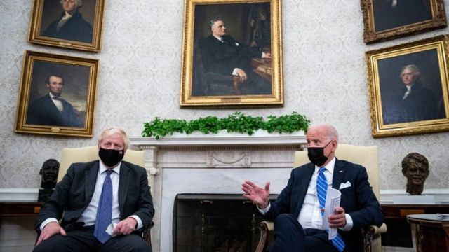 Boris Johnson e Joe Biden