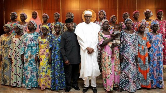 Shugaban Nigeria Muhammadu Buhari da 'yan matan Chibok