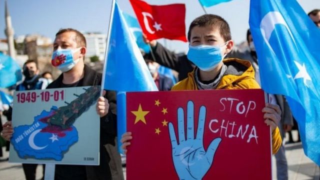 مظاهرات ضد ممارسات الصين بحق الإيغور