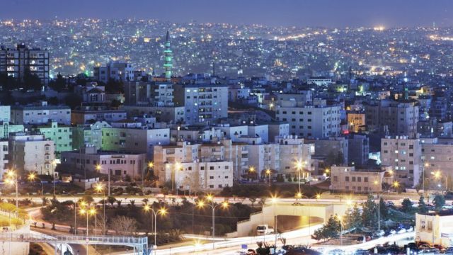A general view of the city of Amman at twilight on March 26, 2013 in Amman, Jordan.