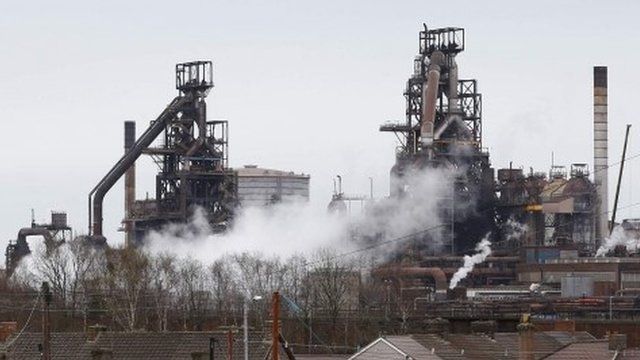Tata steelworks in Port Talbot