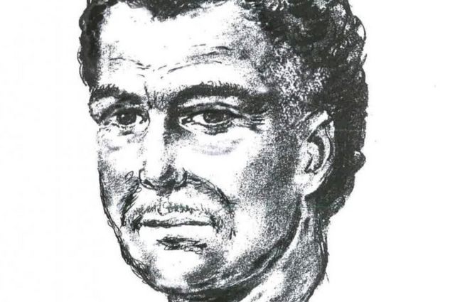 رسم تقريبي للمشتبه به في حادثة اغتيال ناجي العلي