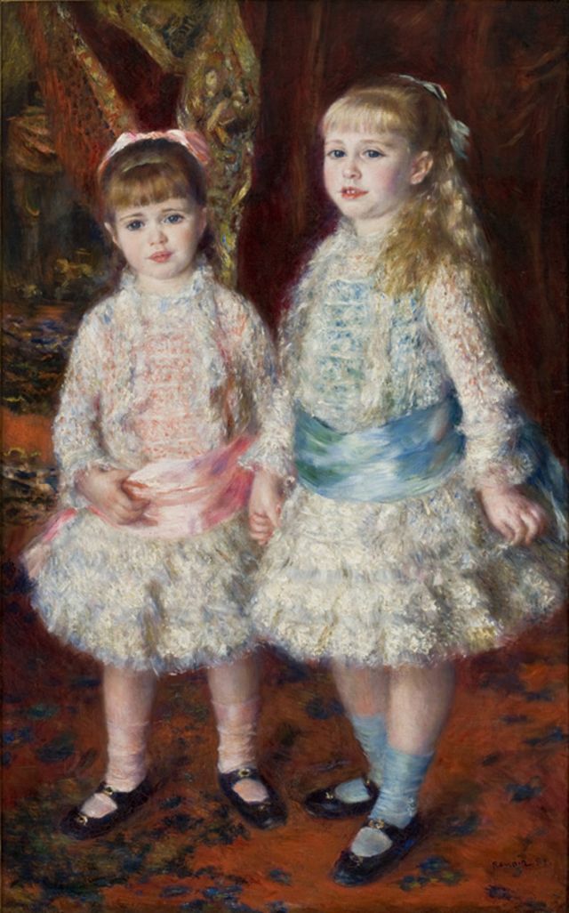 Pintura 'Alice e Elisabeth Cahen d'Anvers', mais conhecida como 'Rosa e azul', do pintor impressionista francês Renoir, de 1881 e que faz parte do acervo do Masp, em São Paulo