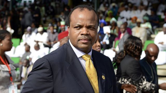 El rey Mswati III.