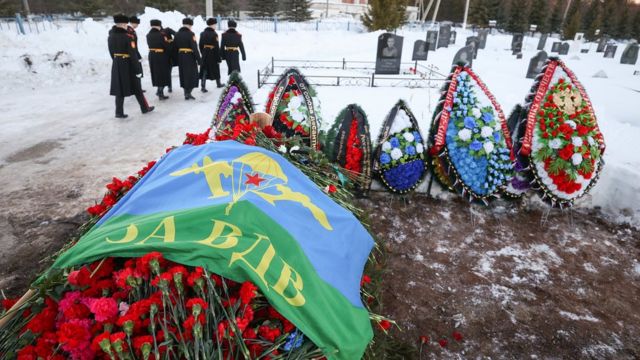 Похороны погибшего в Украине военнослужащего из Татарстана, 3 марта 2022 года