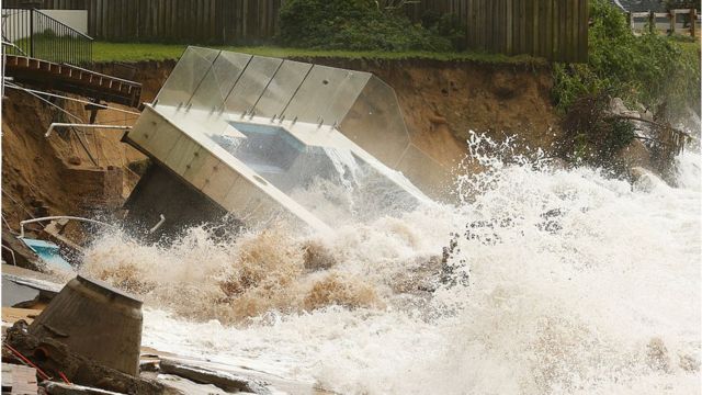 A swimming pool collapsed on Collaroy Beach