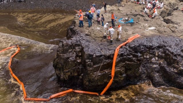 Derrame de petróleo en Perú.