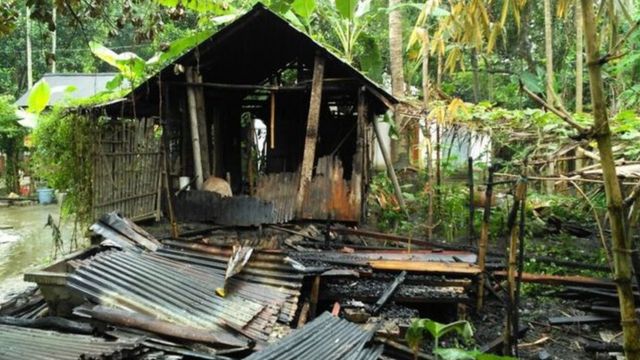 নাসিরনগরে হিন্দু সম্প্রদায়ের বাড়িতে আবারো আগুন