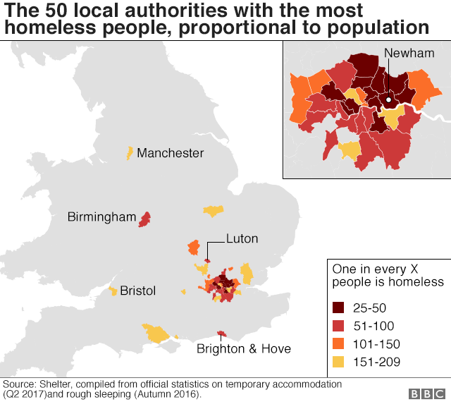 One in 25 people homeless in England's worst hit areas BBC News