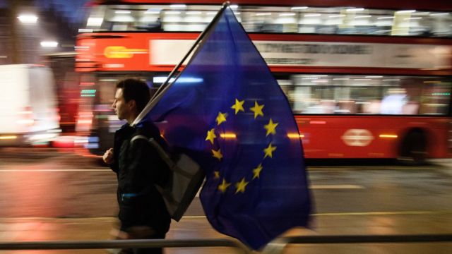 پرچماتخادیه اروپا در لندن